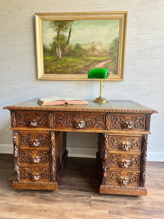 The History of the Greenman Motif Carved into Antique Furniture