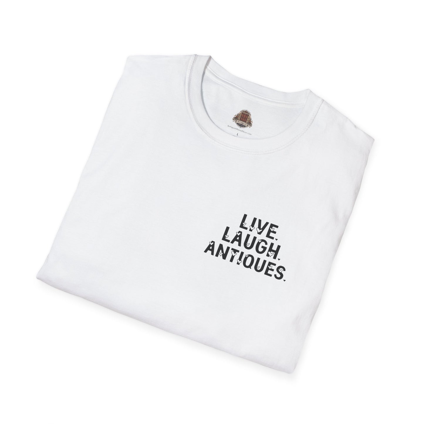 Live. Laugh. Antiques. Unisex Cotton T-Shirt