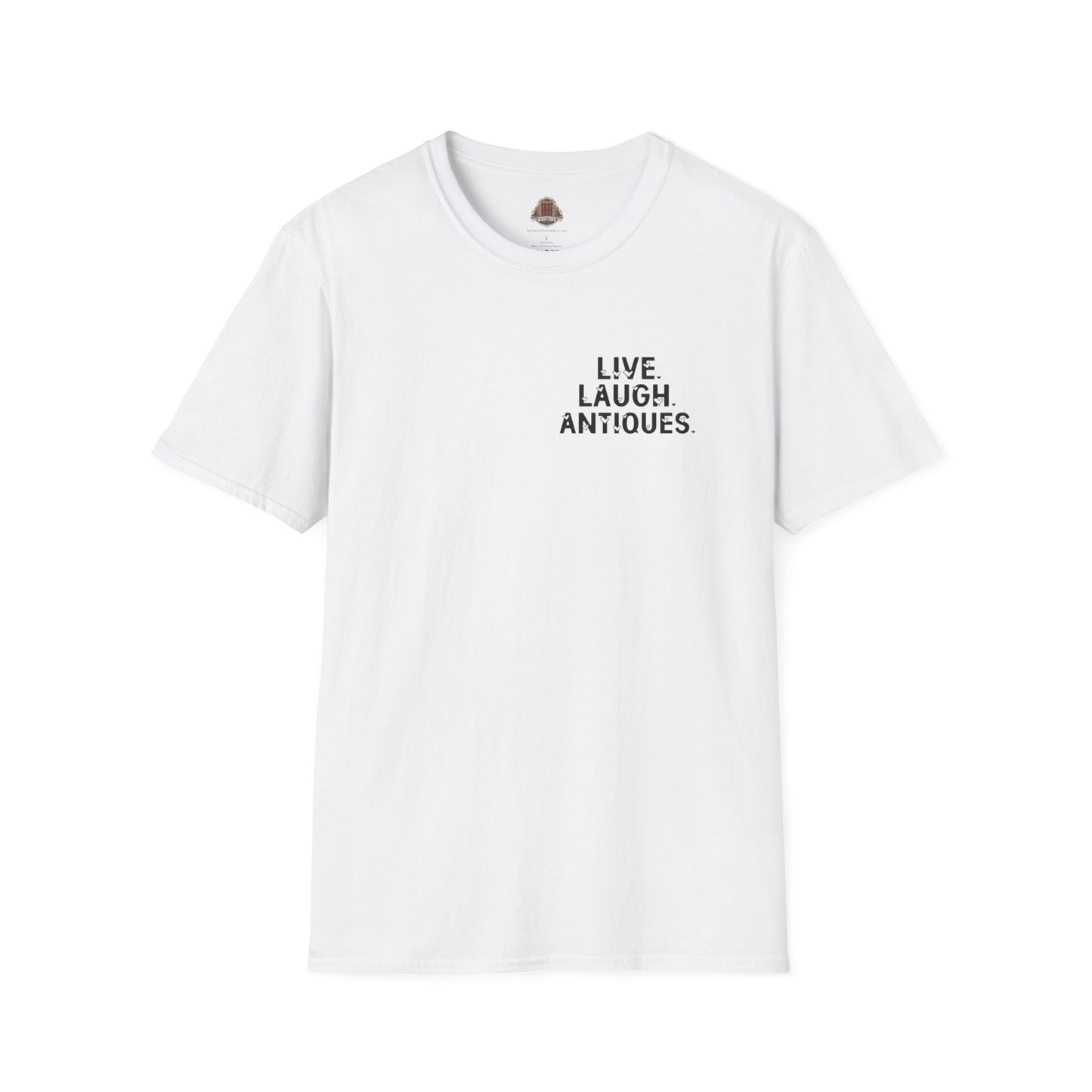 Live. Laugh. Antiques. Unisex Cotton T-Shirt