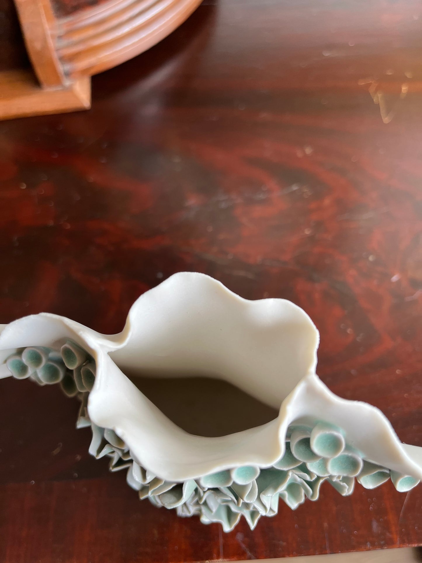 Exquisite Chessell Pottery Coral-Inspired Porcelain Vase, Hand-Made in England