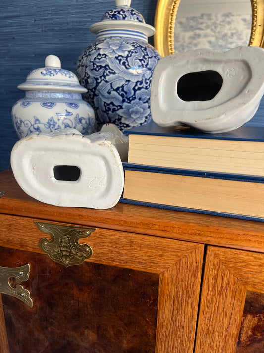 Mid-Century Staffordshire-Style Mantel Dogs – Pair