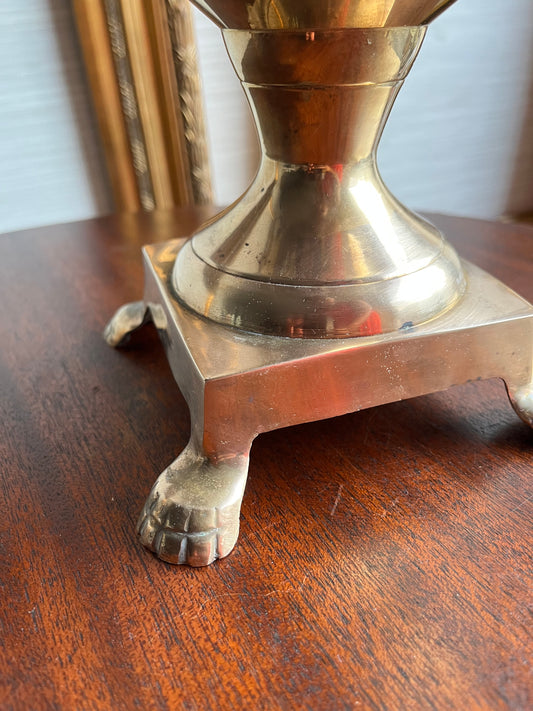 Large Mid Century Vintage Brass Pineapple Urn Ice Bucket/ Candle Holder