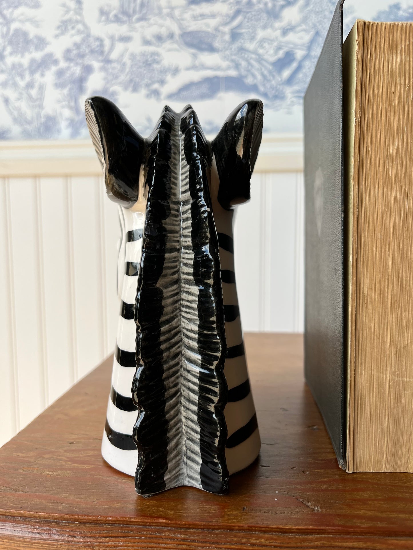 Vintage Pair of Fitz and Floyd Hand Painted Ceramic Zebra Bookends