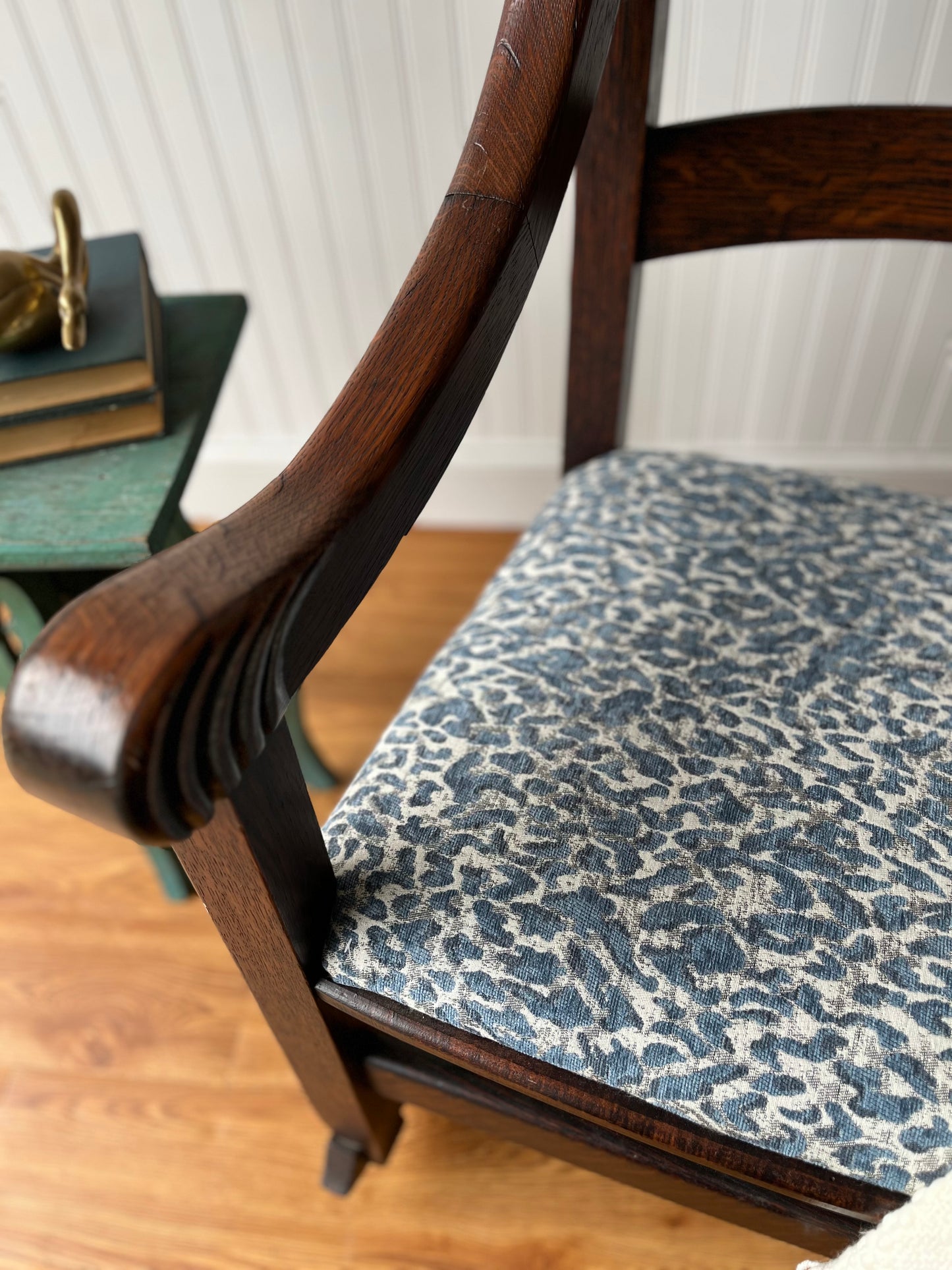 Antique 19th Century Hand Crafted Oak Nursery Porch Rocking Chair | Circa 1880-1900
