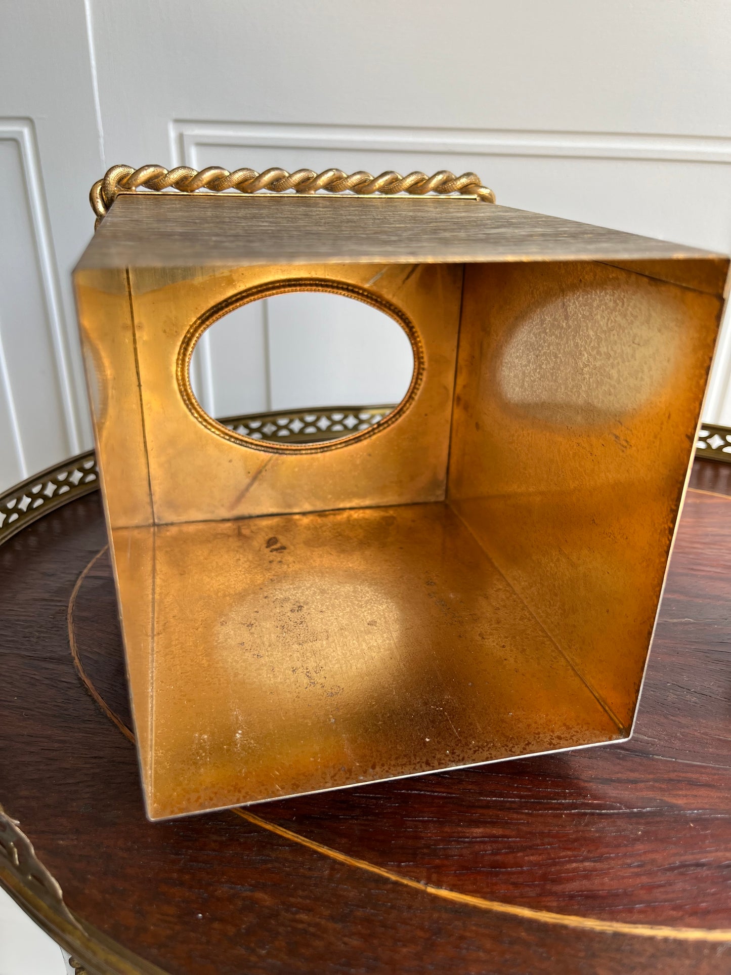 Vintage Brass Ribbon Tissue Box Cover by Stylebuilt – Made in USA