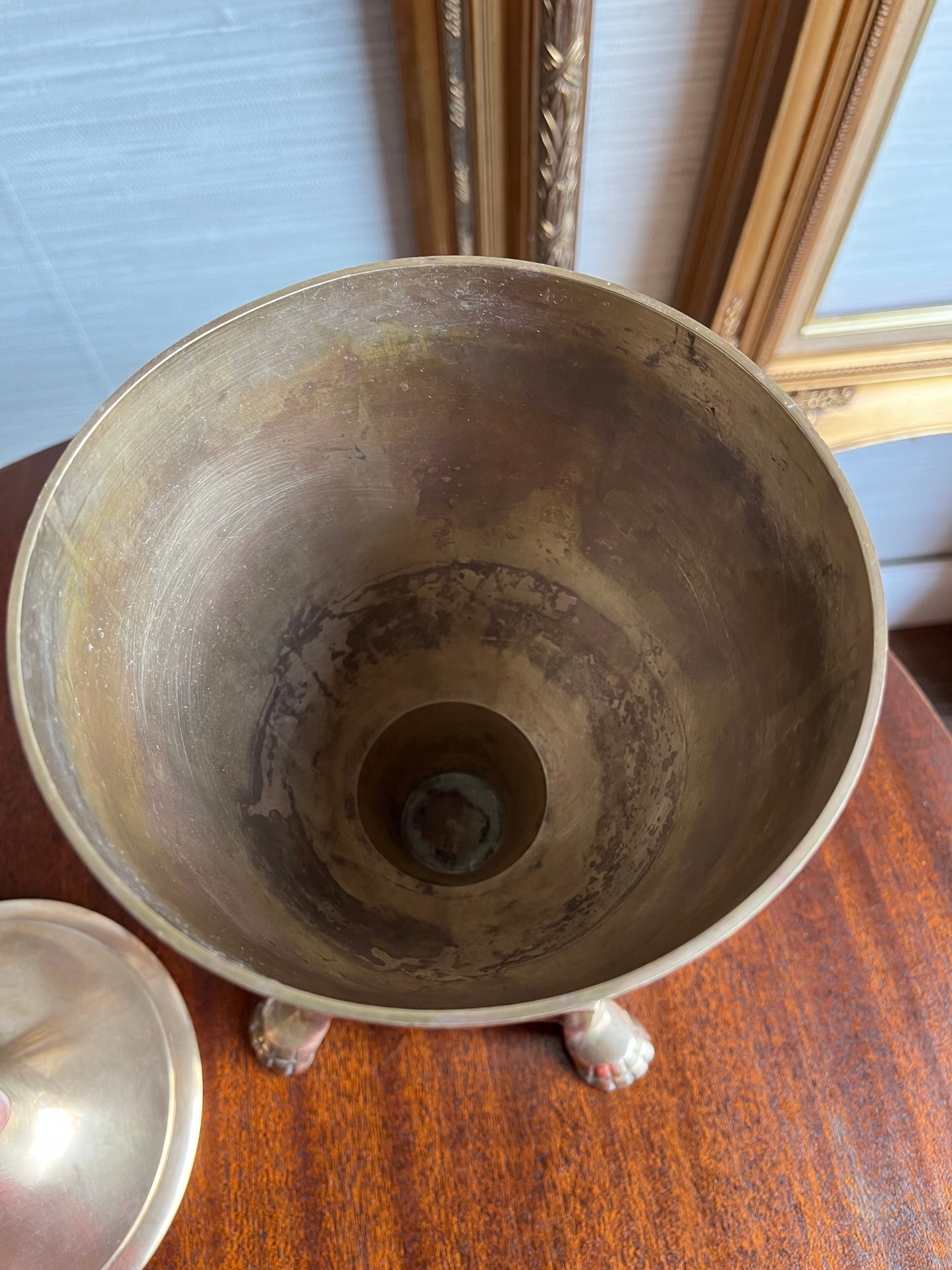 Large Mid Century Vintage Brass Pineapple Urn Ice Bucket/ Candle Holder