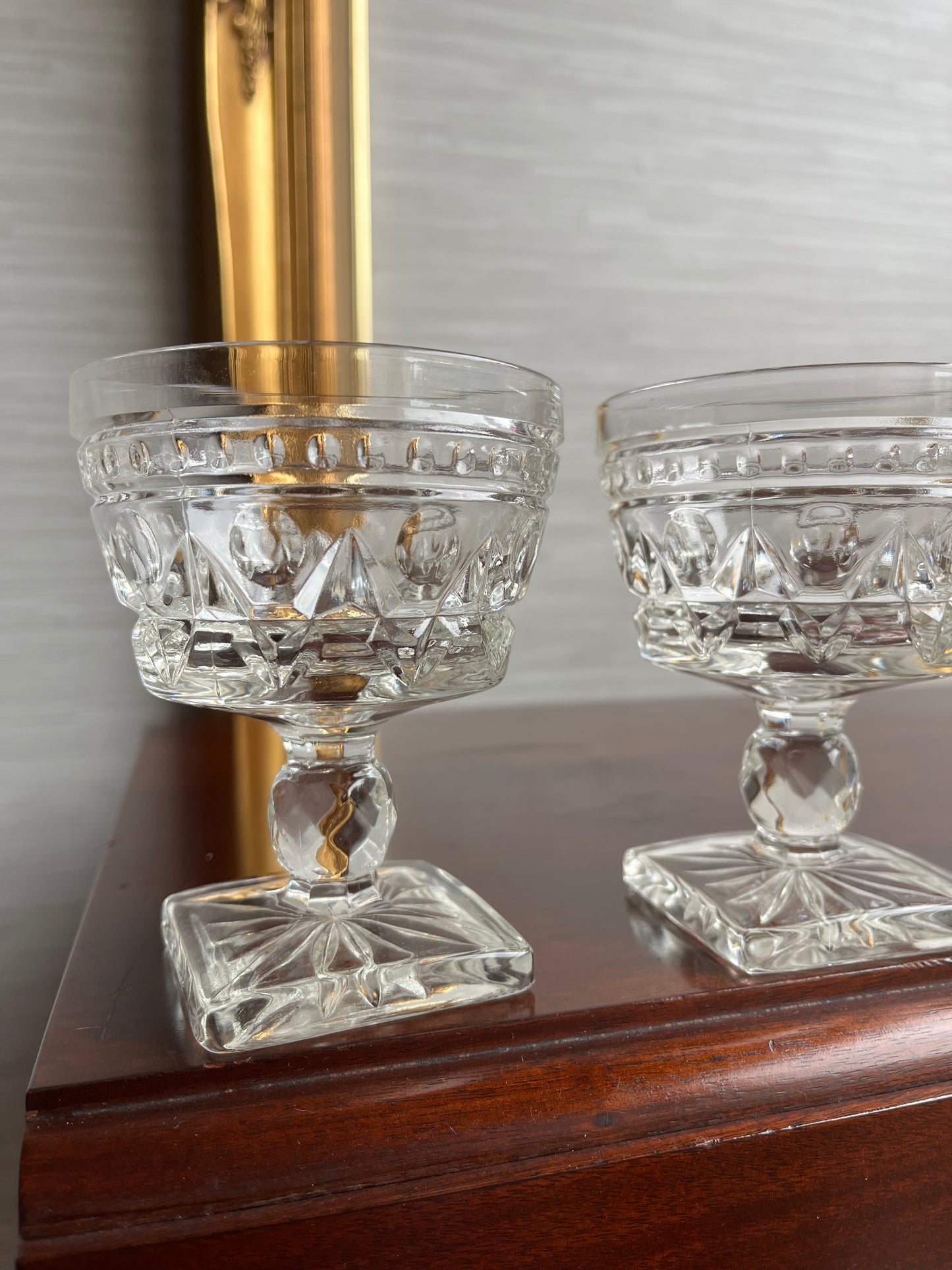 Set of 4 Colony Park Lane Goblets~Vintage Barware~Cordial Champagne Sherbet Glasses