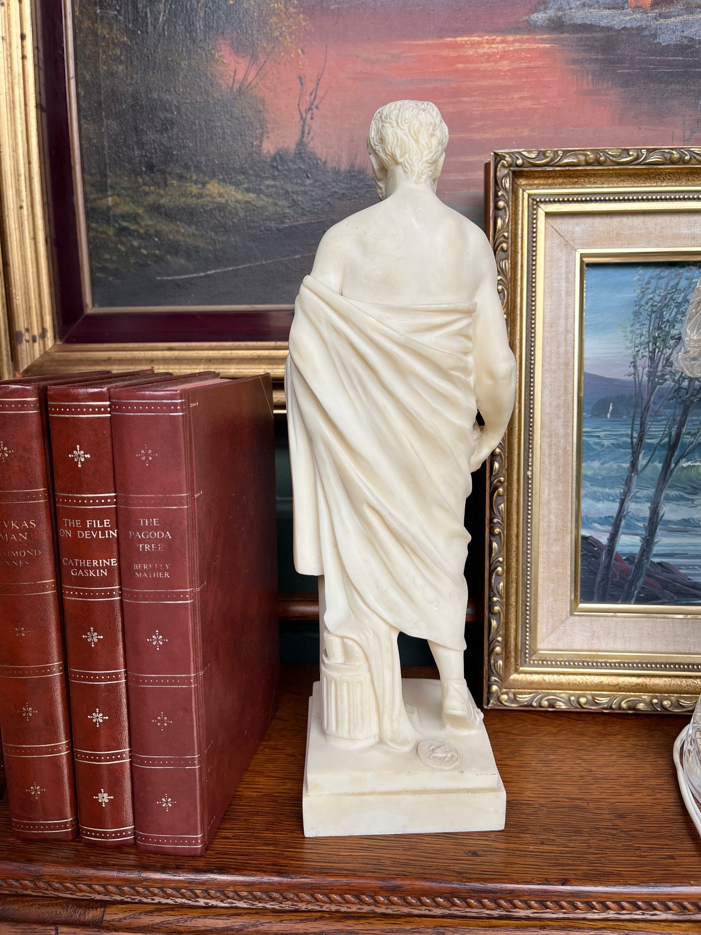 Vintage Italian Alabaster Sculpture of Solon