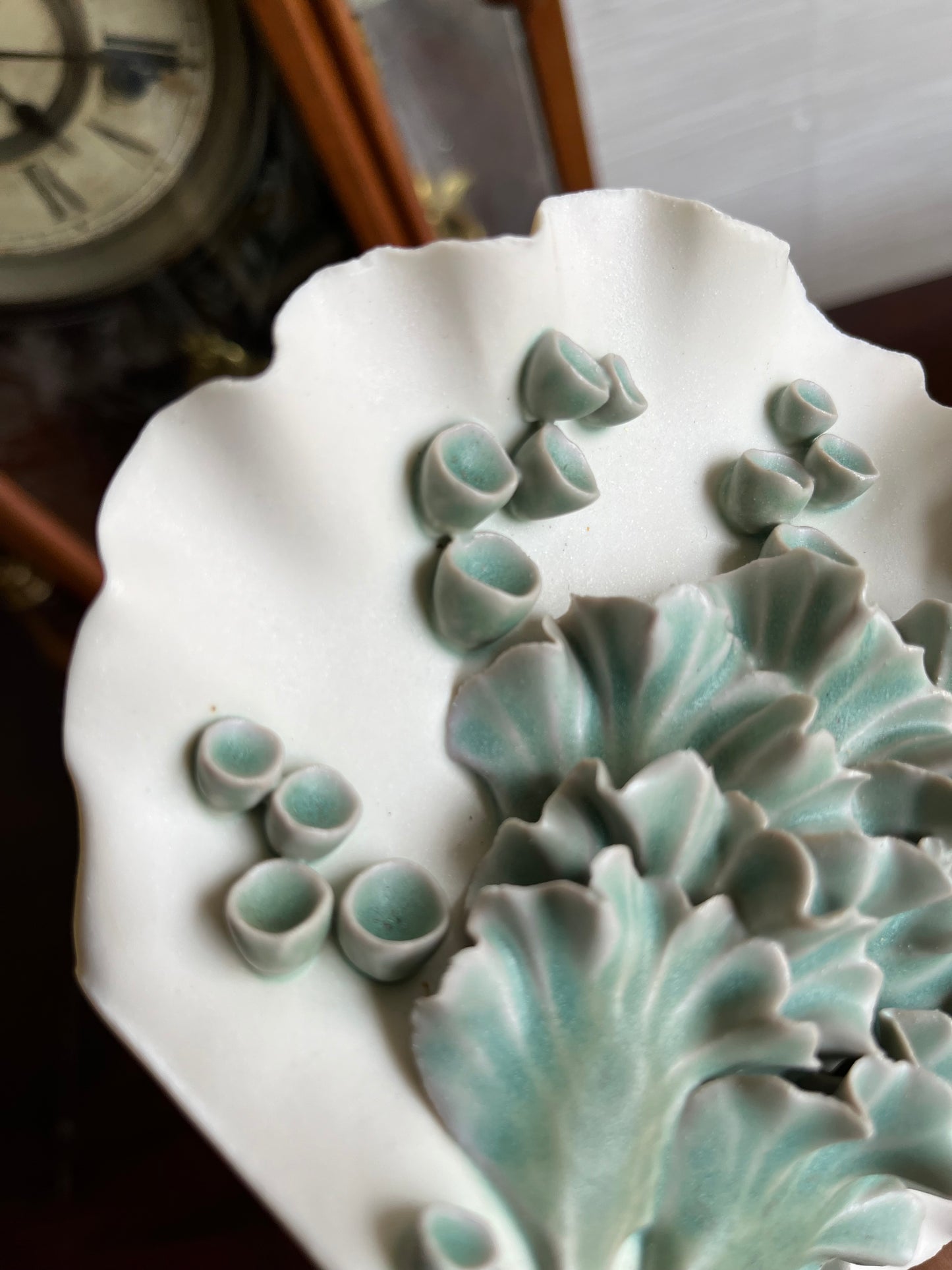 Exquisite Chessell Pottery Coral-Inspired Porcelain Vase, Hand-Made in England