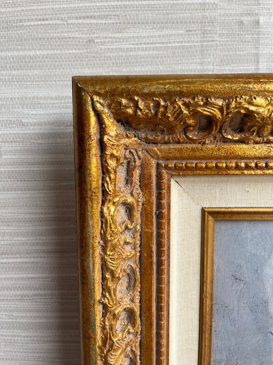 Vintage Marcel Dyf Style Framed Floral Still Life in Gilt Framed Print