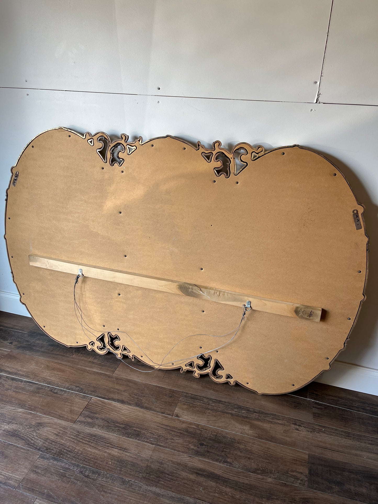 Vintage Triple Oval Ornate Gold Wall Mirror – Attributed to Bassett | Hollywood Regency French Provincial Style