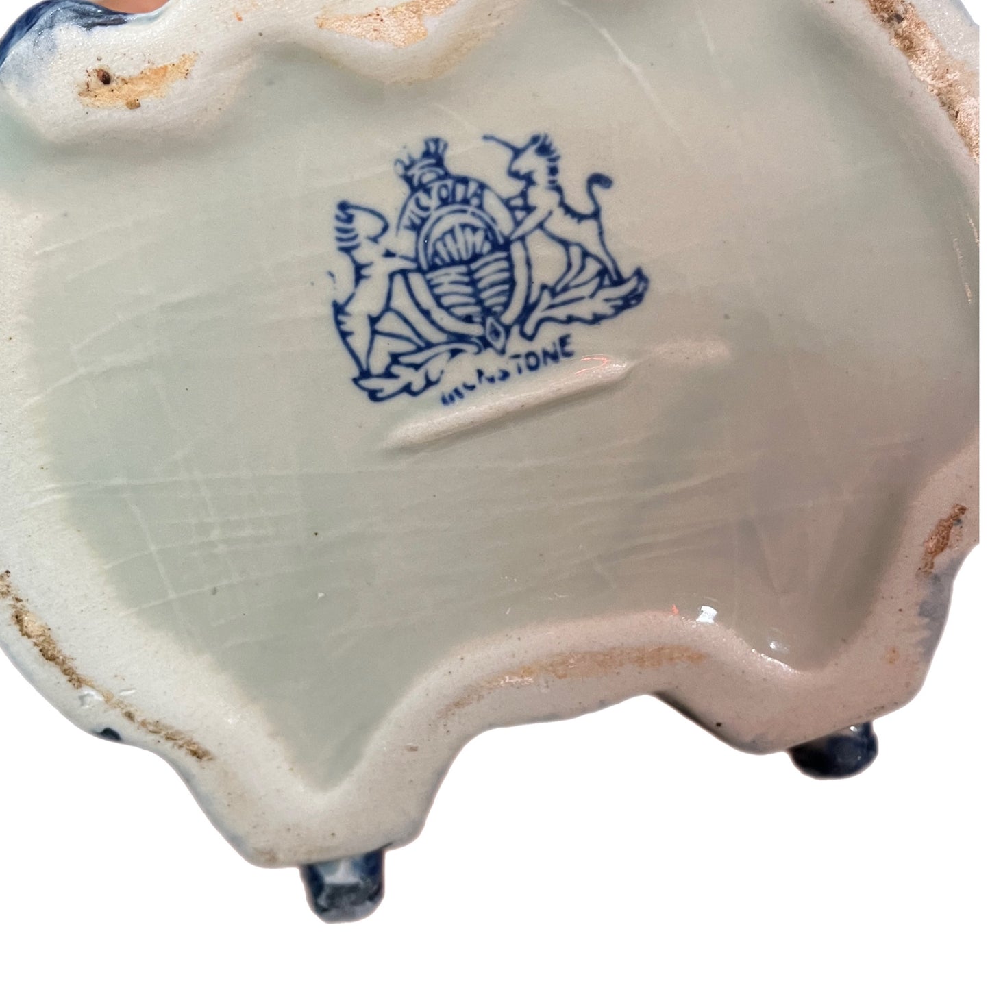 Antique Ironstone Toby Delft Hand Painted English Teapot