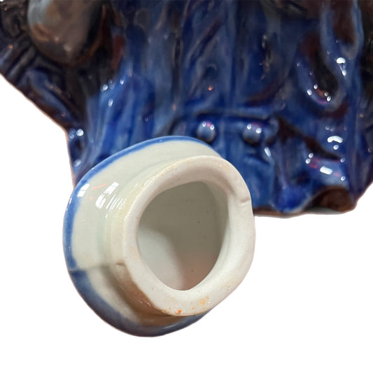 Antique Ironstone Toby Delft Hand Painted English Teapot