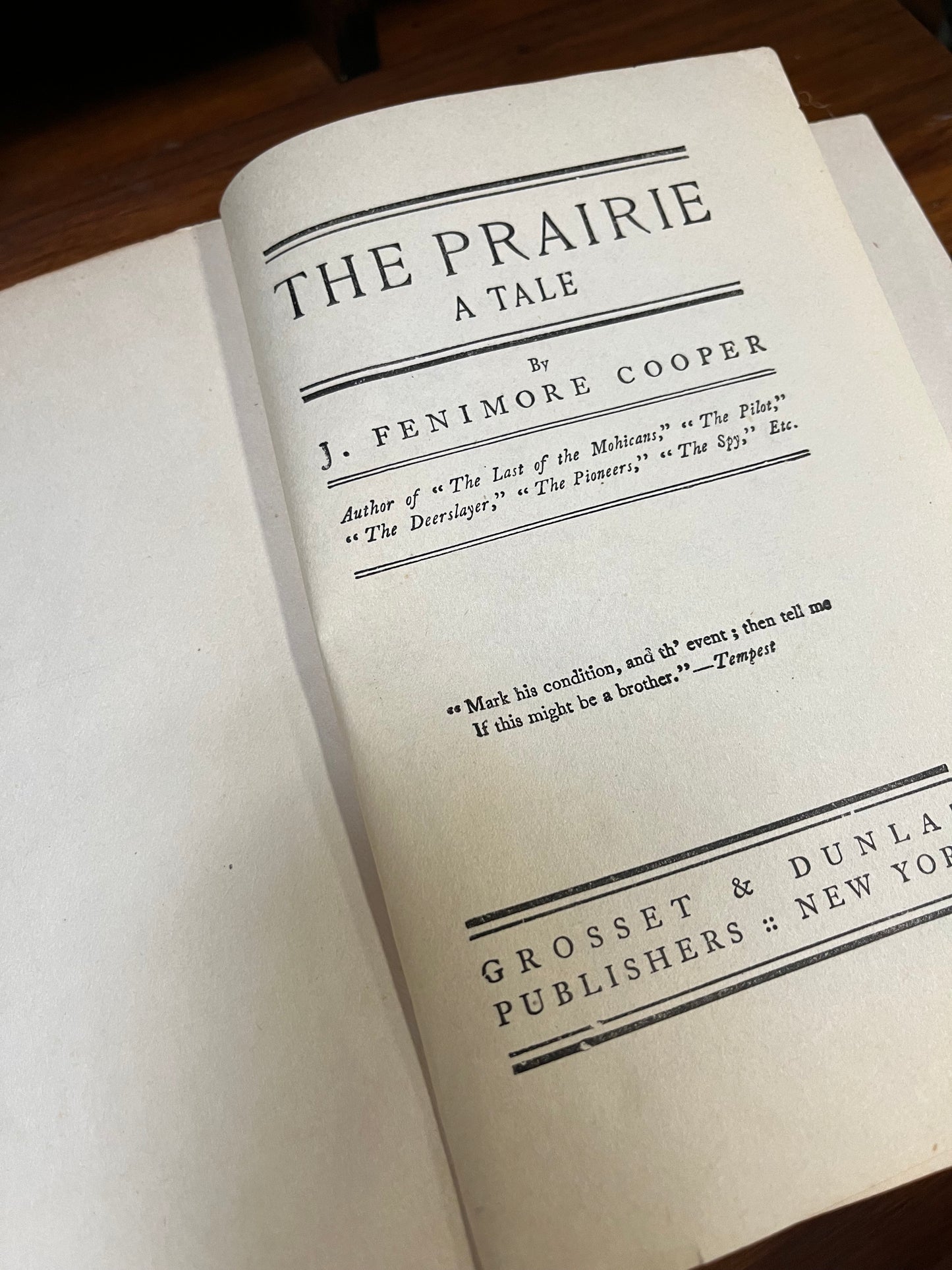 Antique 1920’s ‘The Prairie' by J. Fenimore Cooper - Illustrated Early 20th Century Classic Hardback Book Novel