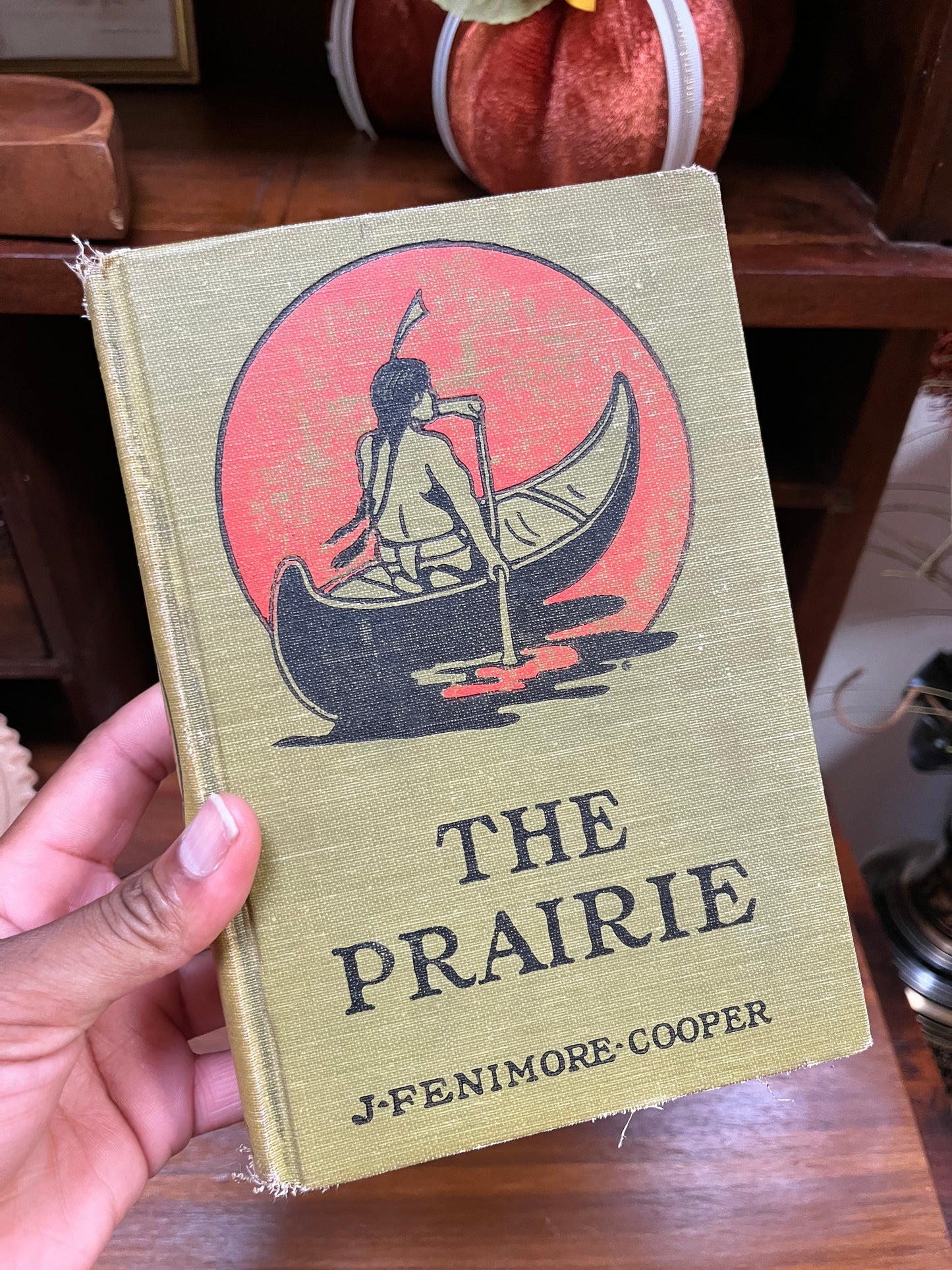 Antique 1920’s ‘The Prairie' by J. Fenimore Cooper - Illustrated Early 20th Century Classic Hardback Book Novel