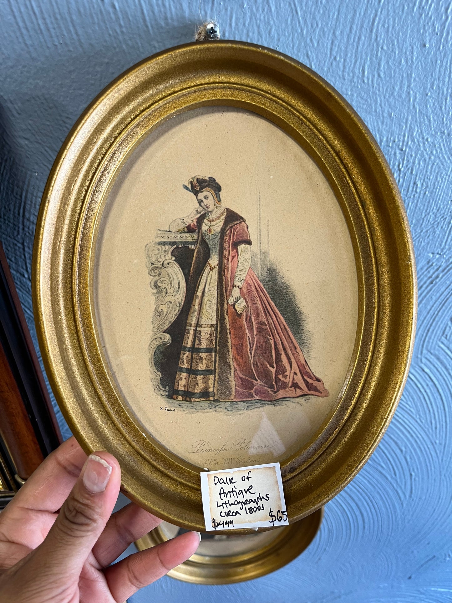 Pair of Framed Lithographs Circa 1800s