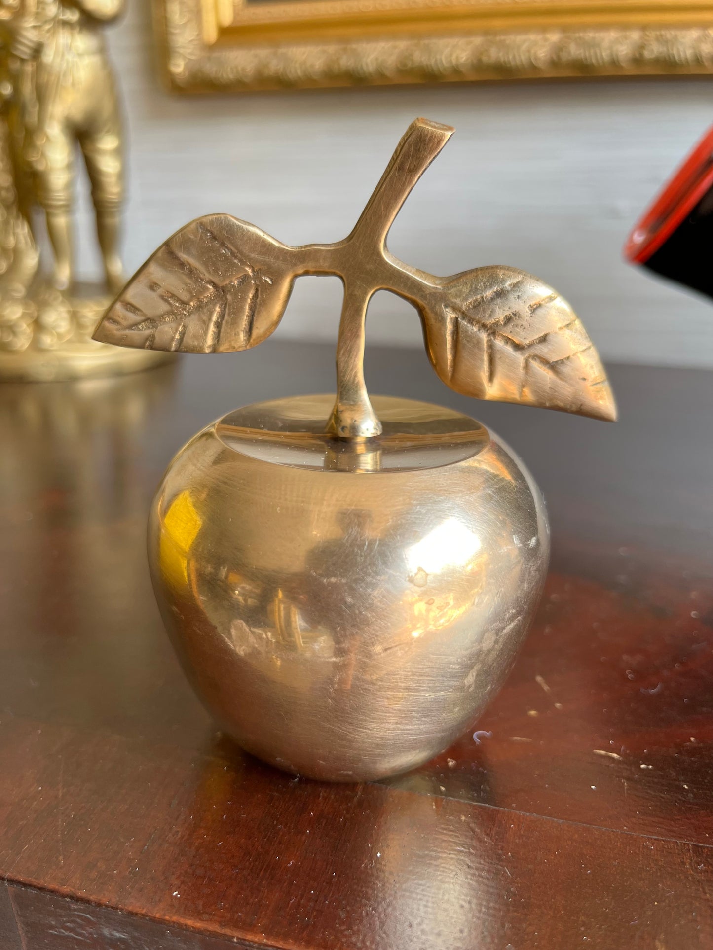 Vintage Brass Apple Bell