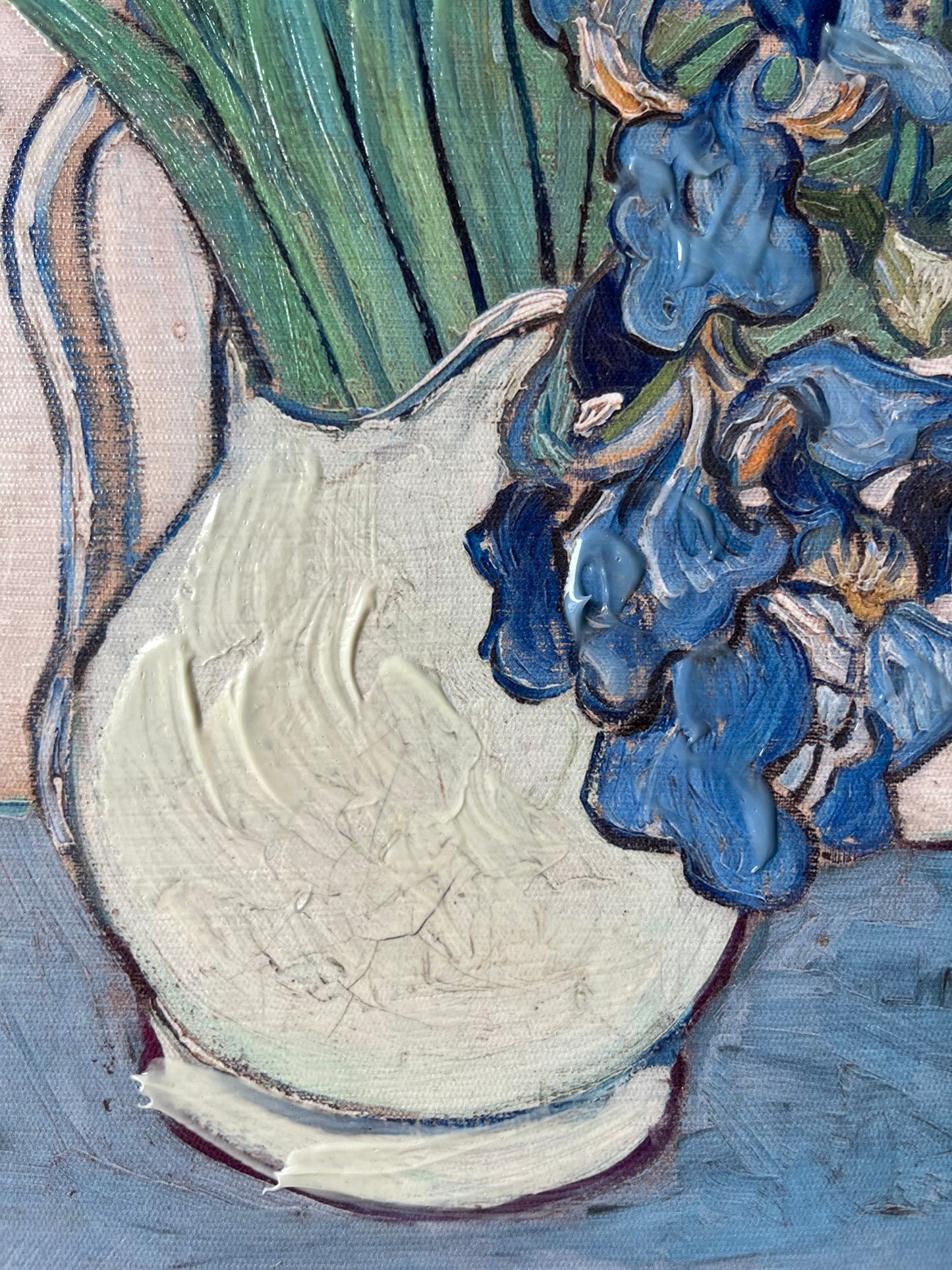 Irises Floral Wall Art | Classic Painting Vincent Van Gogh Gold Ornately Framed Print On Canvas
