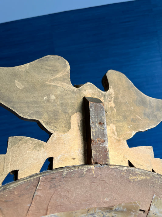 Vintage Federal Eagle Convex Gilt Wood Frame Mirror – Made in the USA