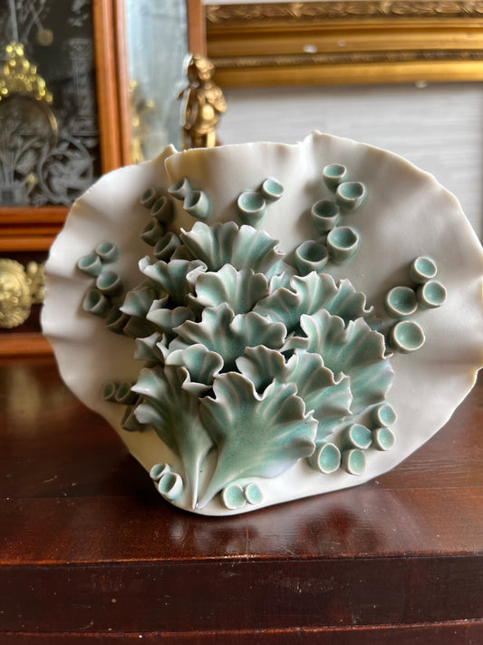 Exquisite Chessell Pottery Coral-Inspired Porcelain Vase, Hand-Made in England