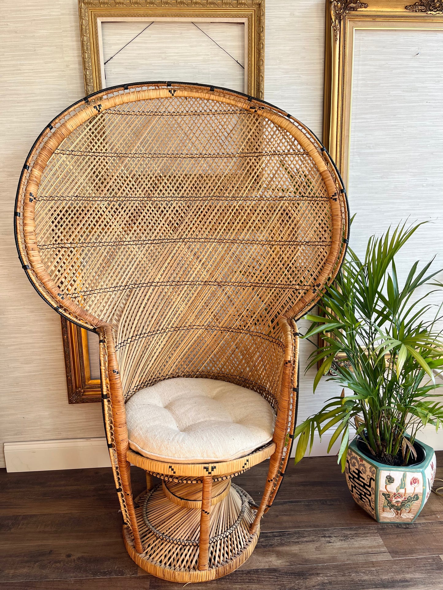 Peacock straw discount chair