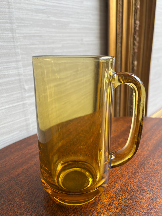 Vintage Hazel Atlas Amber Glass Mugs