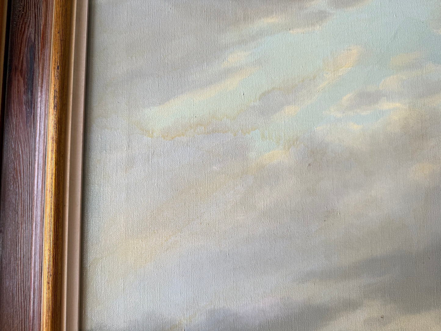 Large Vintage Clipper Ship Oil Painting on Canvas — Framed Maritime Seascape, Tall Ship Wall Art Signed J. Winfried