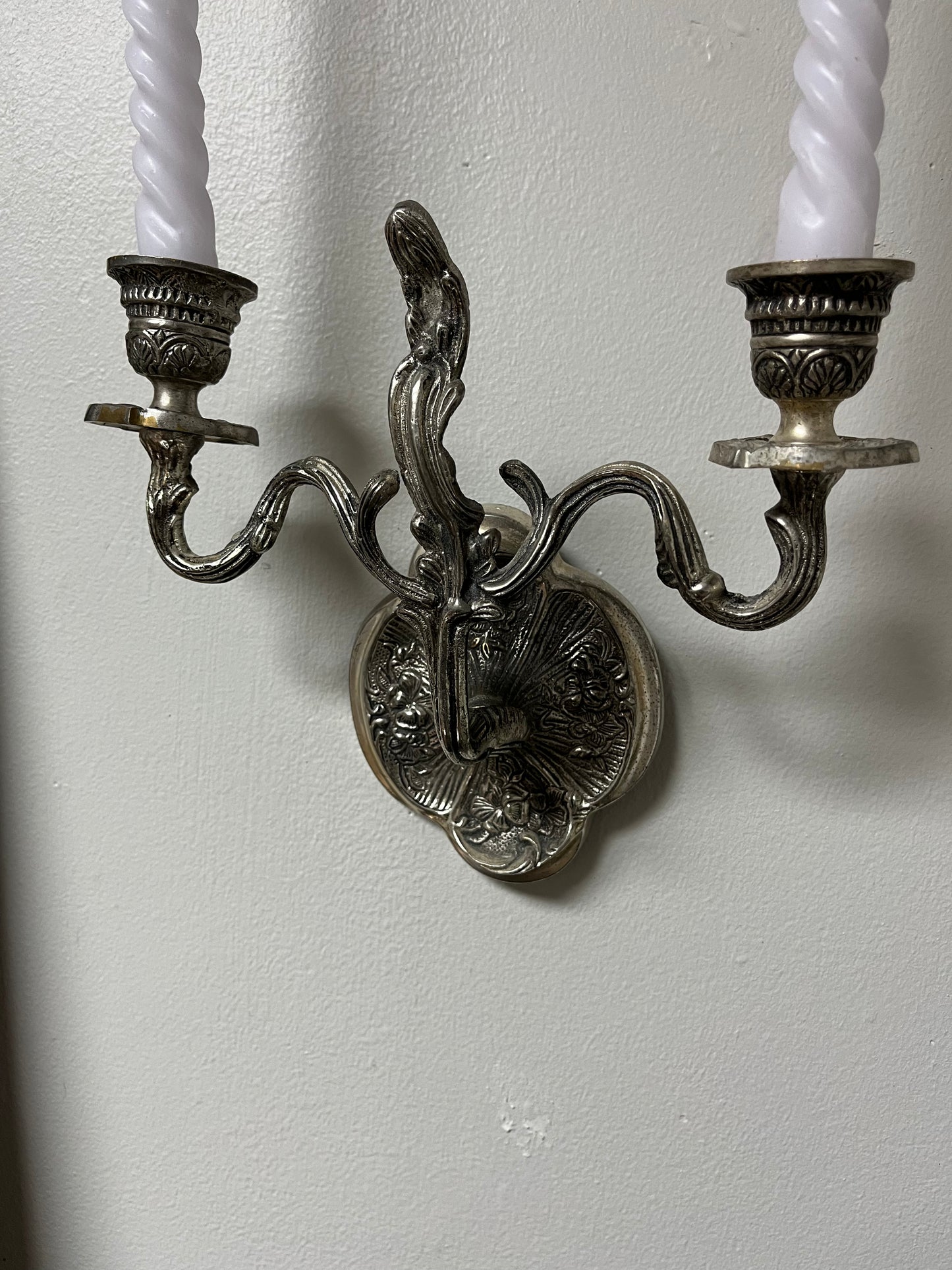 Pair of French Chinoiserie Candle Sconces