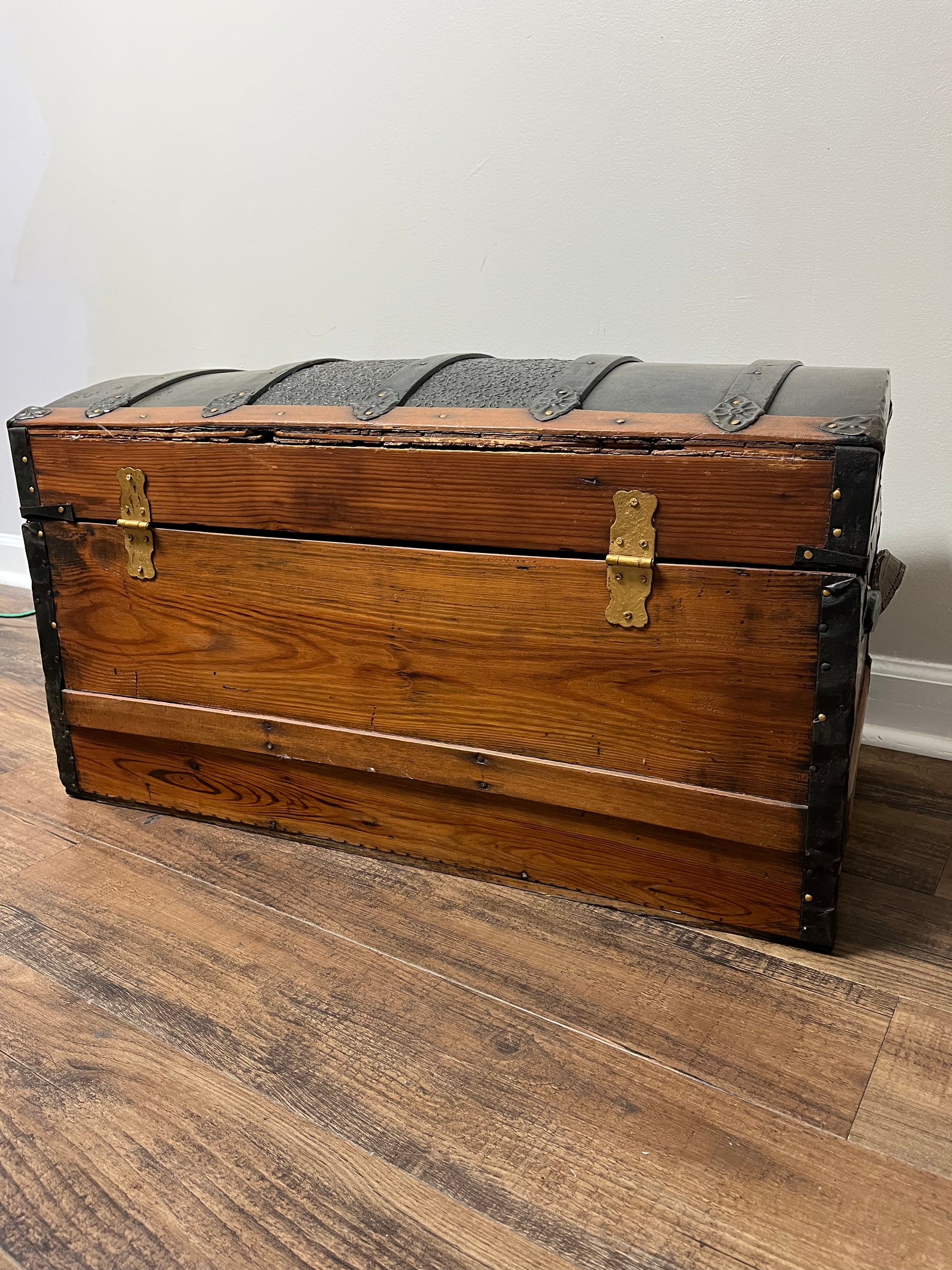 vintage steamer trunk